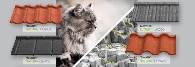 Novatik NATURA - a new generation of stone chip coated metal roof tiles